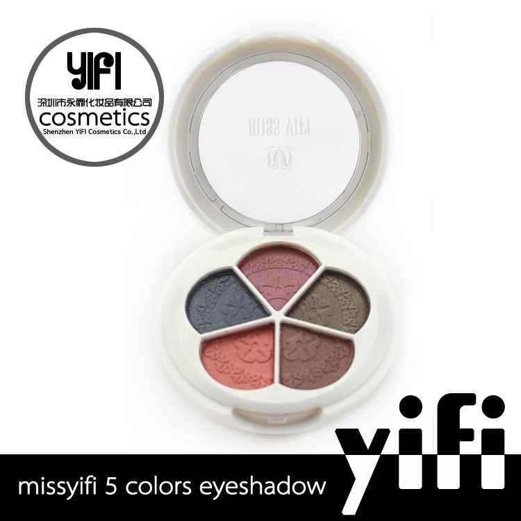 Yify cosmetic factory eye shadow palette MISS-YIFI 5 colors eye shadow free sample